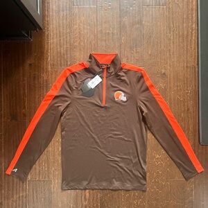NFL Cleveland Browns V-Neck Long Sleeve Quarter Zip